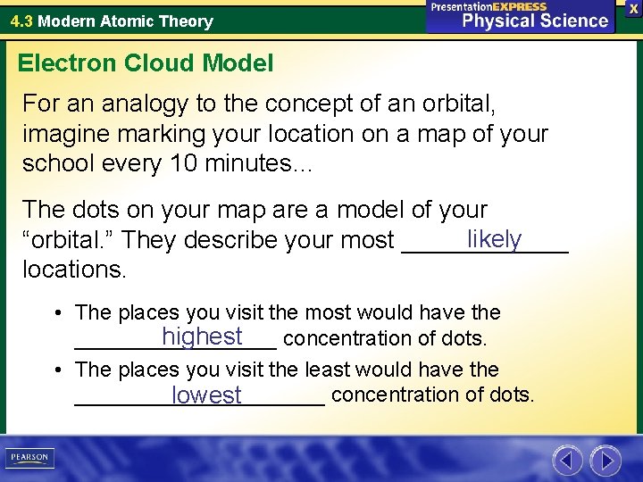 4. 3 Modern Atomic Theory Electron Cloud Model For an analogy to the concept 4. 3 Modern Atomic Theory Electron Cloud Model For an analogy to the concept