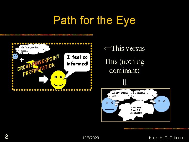 Path for the Eye This versus Oh, boy, another class… I feel so informed!