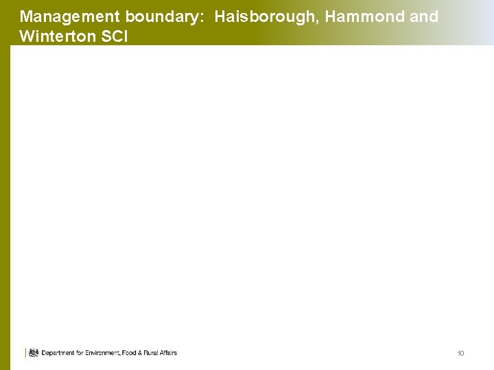 Management boundary: Haisborough, Hammond and Winterton SCI 10 