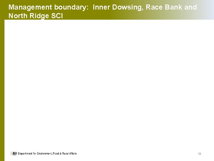 Management boundary: Inner Dowsing, Race Bank and North Ridge SCI 13 