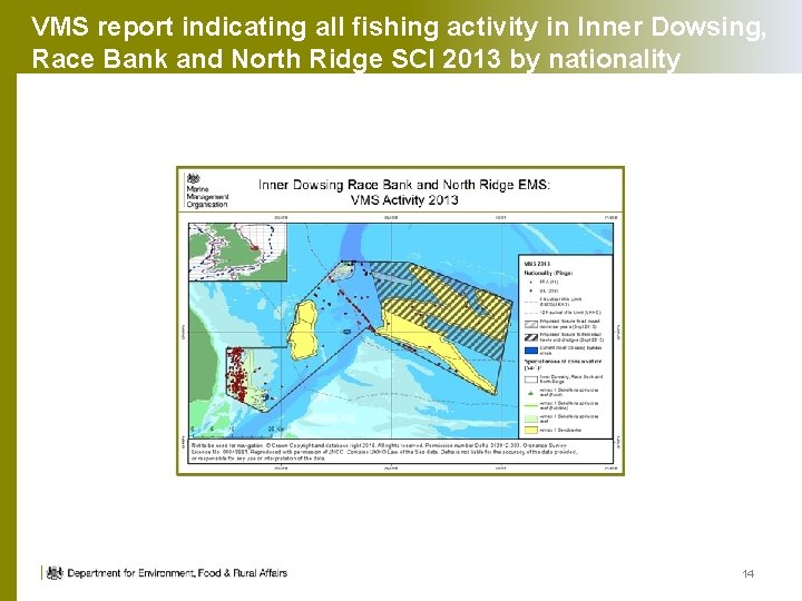 VMS report indicating all fishing activity in Inner Dowsing, Race Bank and North Ridge