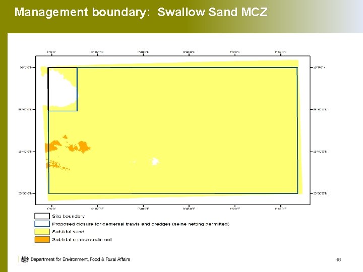 Management boundary: Swallow Sand MCZ 16 