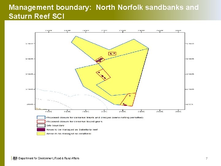 Management boundary: North Norfolk sandbanks and Saturn Reef SCI 7 