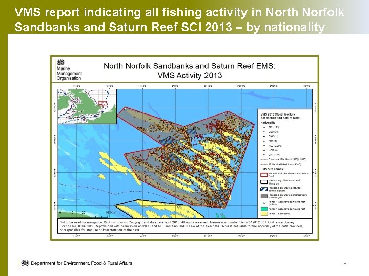 VMS report indicating all fishing activity in North Norfolk Sandbanks and Saturn Reef SCI