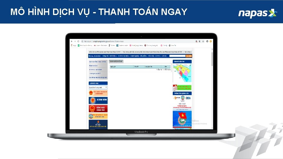 MÔ HÌNH DỊCH VỤ - THANH TOÁN NGAY 