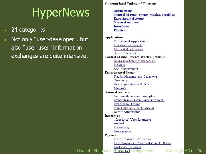 Hyper. News 4 4 24 categories Not only “user-developer”, but also “user-user” information exchanges