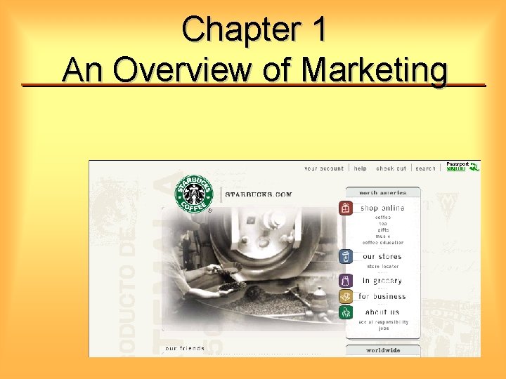 Chapter 1 An Overview of Marketing What is