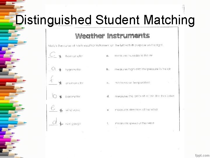 Distinguished Student Matching 