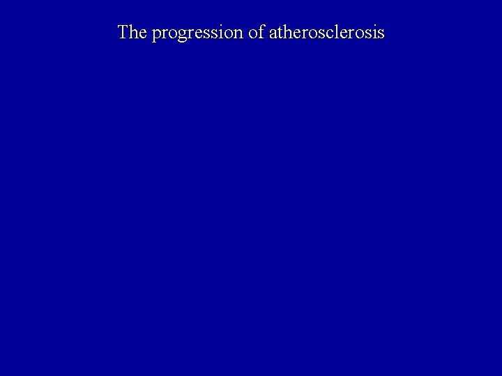 The progression of atherosclerosis 