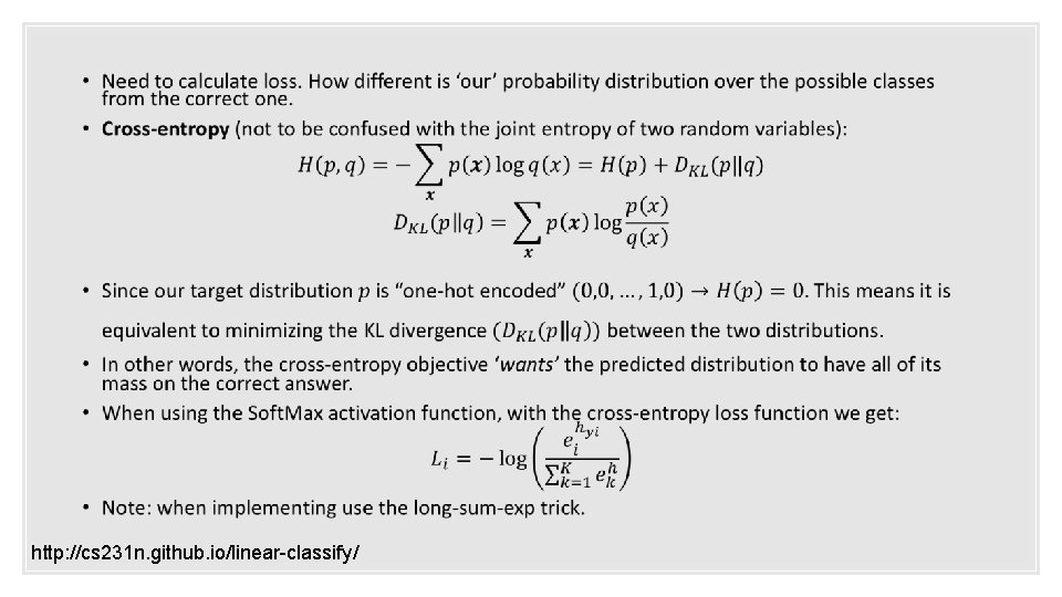  • http: //cs 231 n. github. io/linear-classify/ 