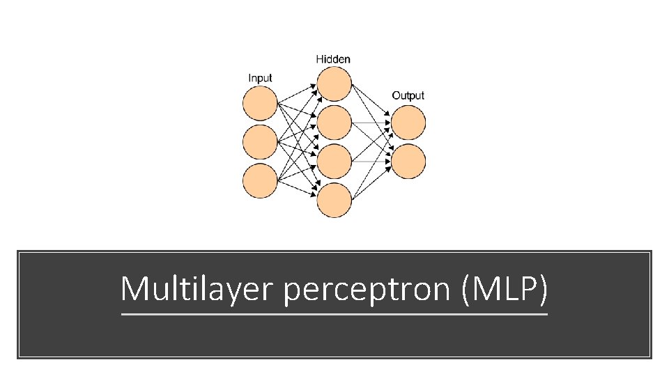 Multilayer perceptron (MLP) 