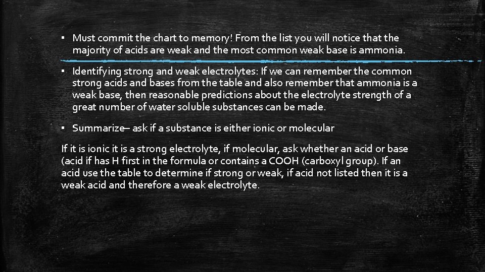 ▪ Must commit the chart to memory! From the list you will notice that ▪ Must commit the chart to memory! From the list you will notice that