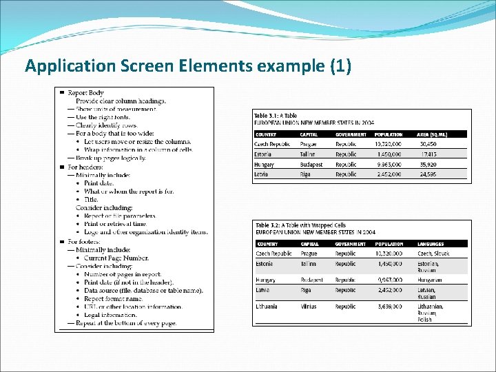 Application Screen Elements example (1) 