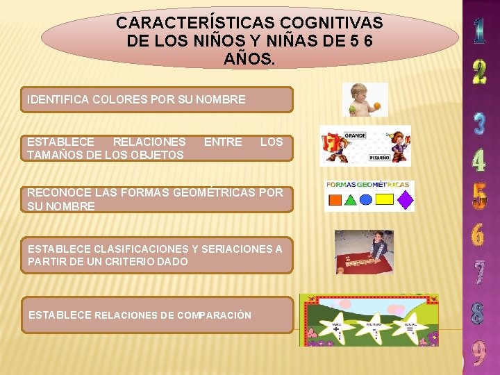 CARACTERÍSTICAS COGNITIVAS DE LOS NIÑOS Y NIÑAS DE 5 6 AÑOS. IDENTIFICA COLORES POR