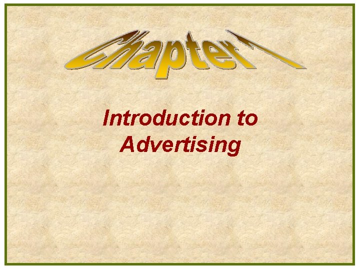Introduction to Advertising 