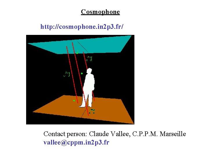 Cosmophone http: //cosmophone. in 2 p 3. fr/ Contact person: Claude Vallee, C. P.