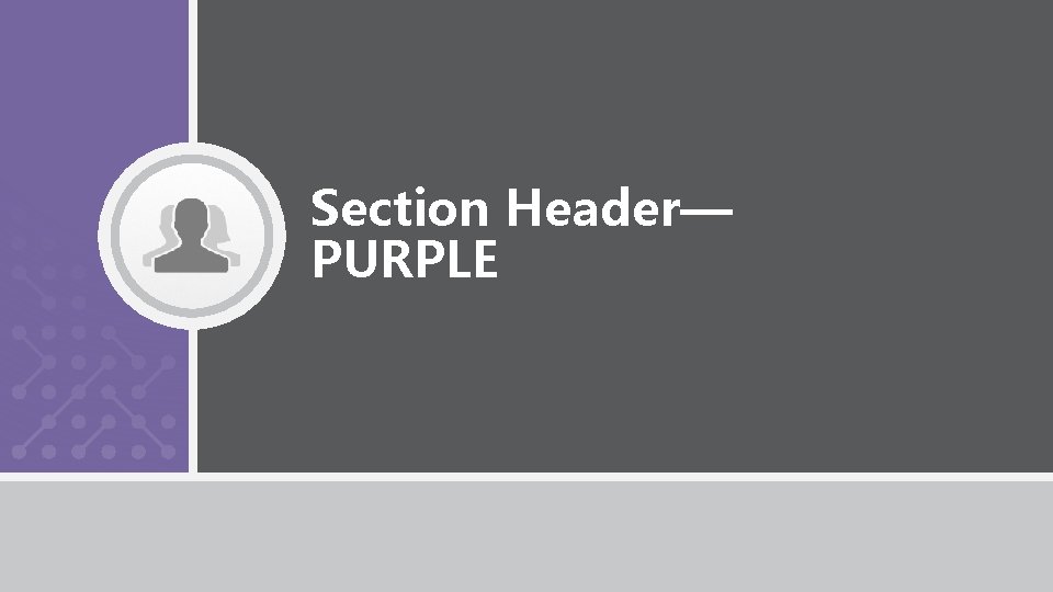 Section Header— PURPLE 