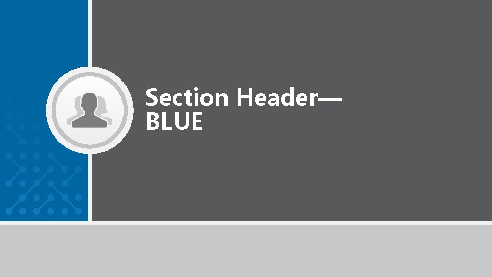 Section Header— BLUE 