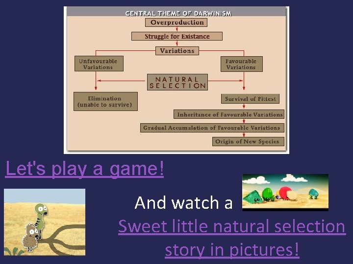 Let's play a game! And watch a Sweet little natural selection story in pictures!