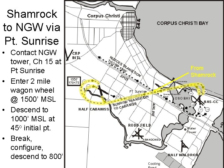 Shamrock to NGW via Pt. Sunrise • Contact NGW tower, Ch 15 at Pt