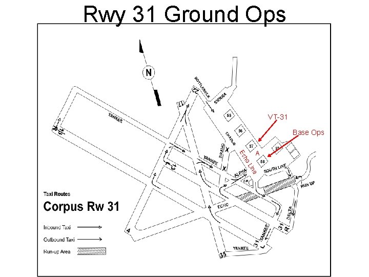 Rwy 31 Ground Ops VT-31 Base Ops ho Ec A e Lin 