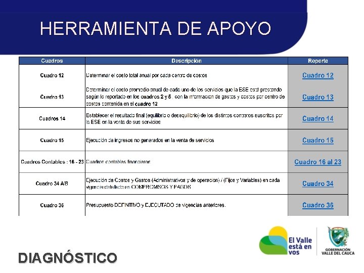 HERRAMIENTA DE APOYO DIAGNÓSTICO 