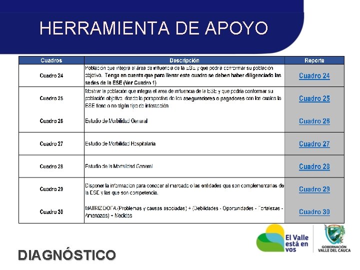 HERRAMIENTA DE APOYO DIAGNÓSTICO 