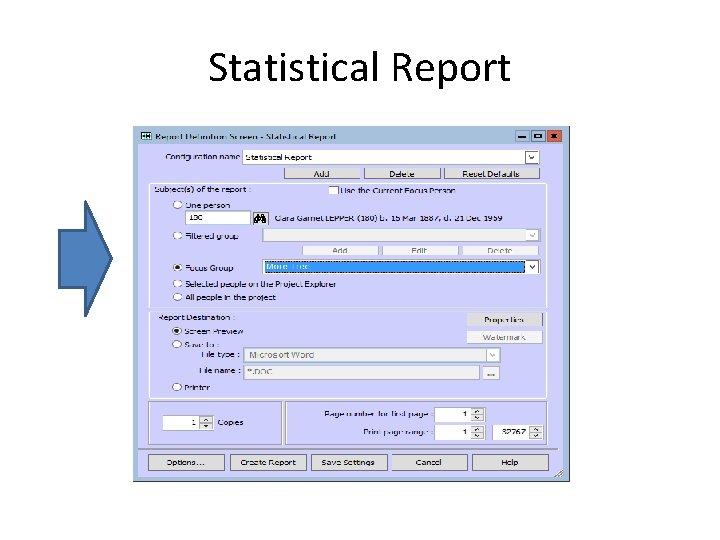 Statistical Report 