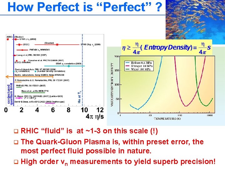 How Perfect is “Perfect” ? RHIC “fluid” is at ~1 -3 on this scale