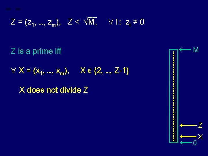 __ Z = (z 1, …, zm), Z < √M, i : zi ≠