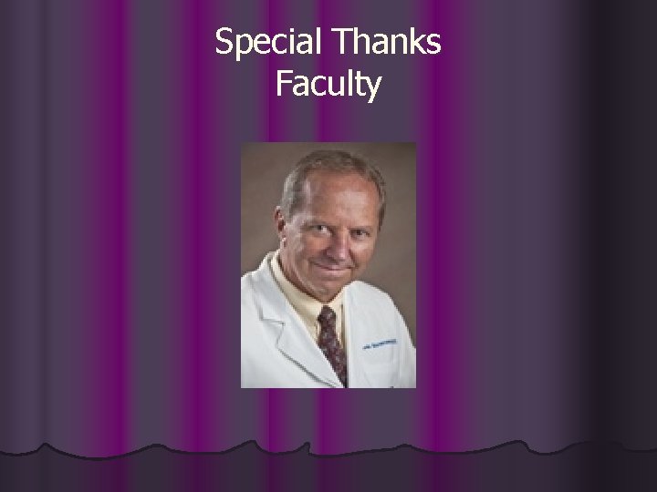 Special Thanks Faculty 