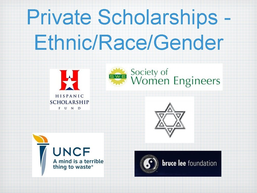 Private Scholarships Ethnic/Race/Gender 
