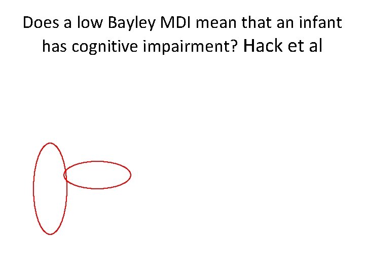 Does a low Bayley MDI mean that an infant has cognitive impairment? Hack et