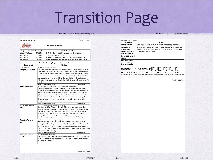 Transition Page 