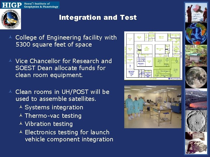 Integration and Test © College of Engineering facility with 5300 square feet of space
