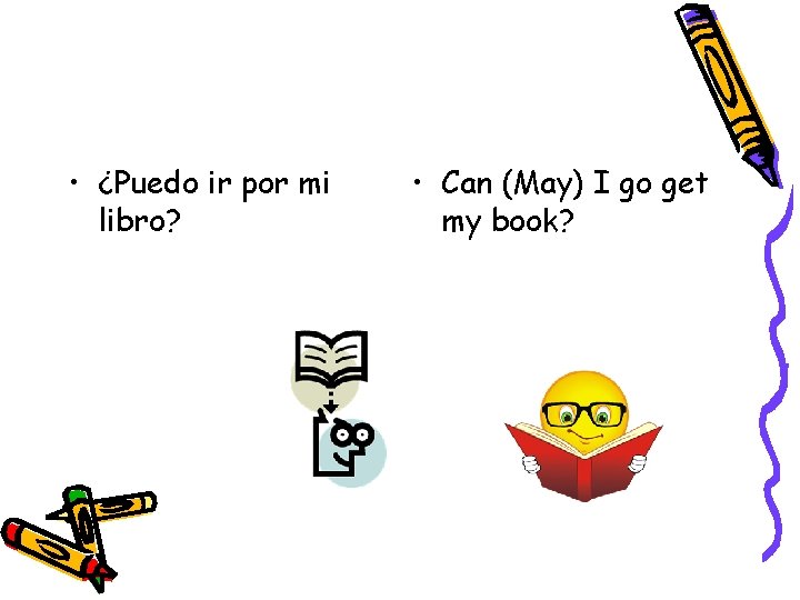  • ¿Puedo ir por mi libro? • Can (May) I go get my