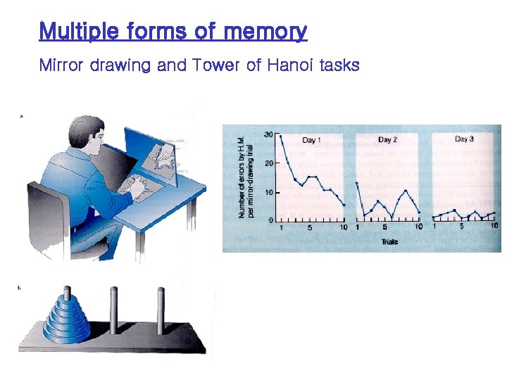 Multiple forms of memory Mirror drawing and Tower of Hanoi tasks 