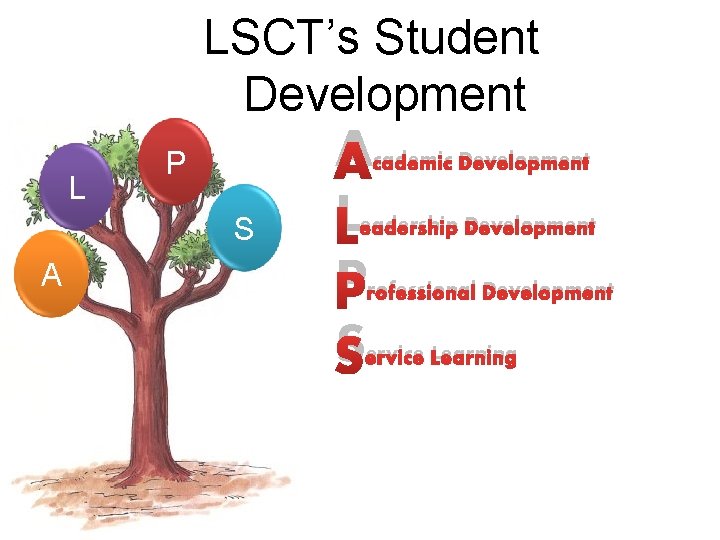 LSCT’s Student Development L P cademic Development S A A L P S eadership