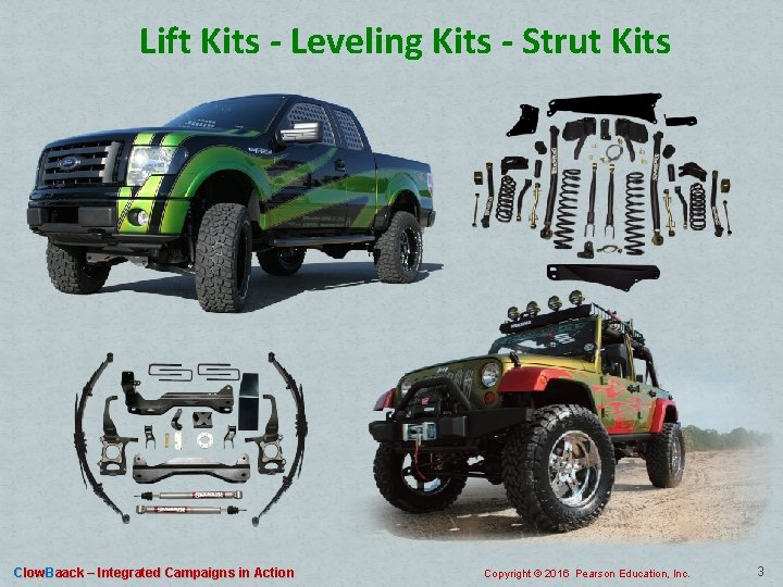 Lift Kits - Leveling Kits - Strut Kits Clow. Baack – Integrated Campaigns in