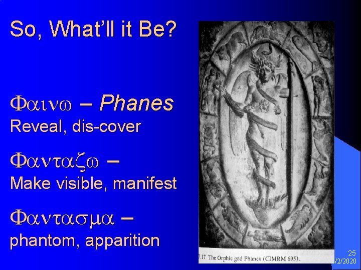 So, What’ll it Be? – Phanes Reveal, dis-cover – Make visible, manifest – phantom, So, What’ll it Be? – Phanes Reveal, dis-cover – Make visible, manifest – phantom,