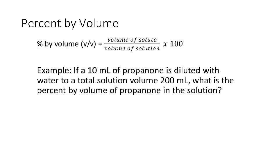 Aim How do you express concentration of a