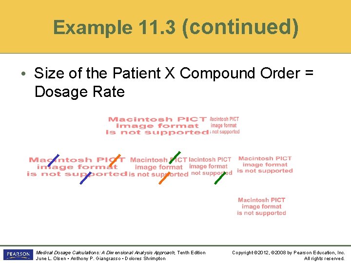 Example 11. 3 (continued) • Size of the Patient X Compound Order = Dosage