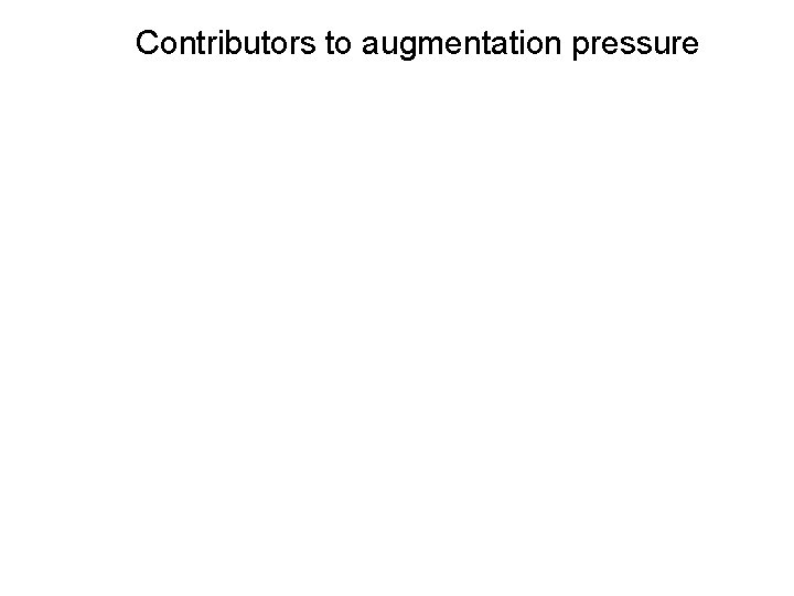 Contributors to augmentation pressure 
