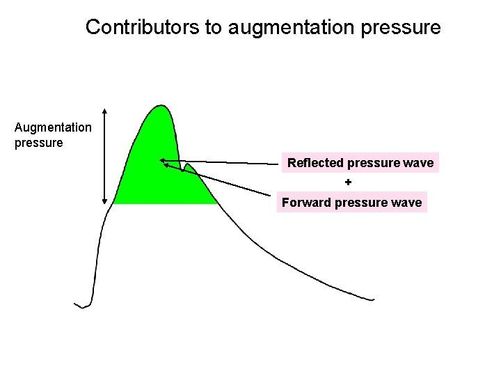 Contributors to augmentation pressure Augmentation pressure Reflected pressure wave + Forward pressure wave 