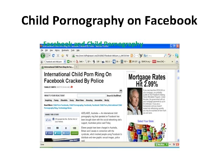 Child Pornography on Facebook and Child Pornography 