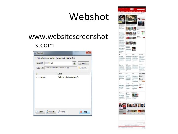 Webshot www. websitescreenshot s. com 