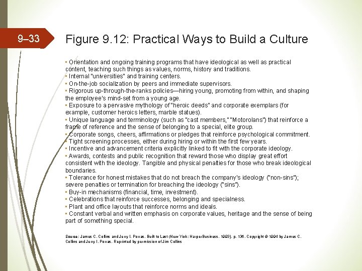9– 33 Figure 9. 12: Practical Ways to Build a Culture Figure 9. 12 9– 33 Figure 9. 12: Practical Ways to Build a Culture Figure 9. 12