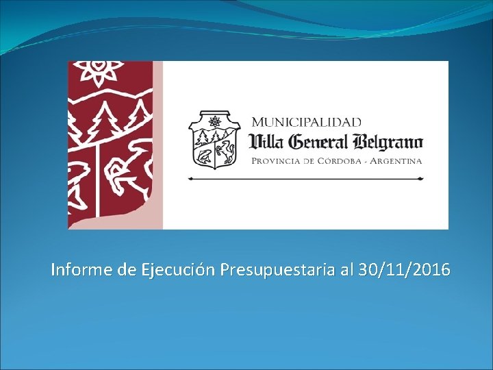 Informe de Ejecución Presupuestaria al 30/11/2016 