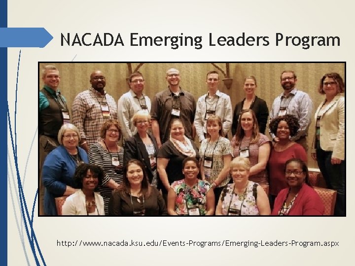 NACADA Emerging Leaders Program http: //www. nacada. ksu. edu/Events-Programs/Emerging-Leaders-Program. aspx 