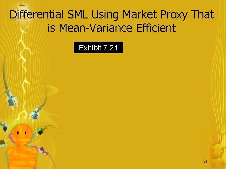 Differential SML Using Market Proxy That is Mean-Variance Efficient Exhibit 7. 21 51 